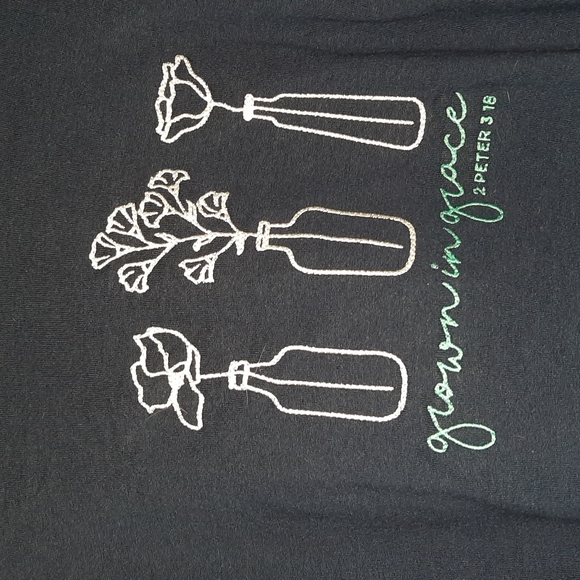 BNWT Initials Inc. Growing Grace Navy Blue short sleeve tee. 2XL - Picture 2 of 5